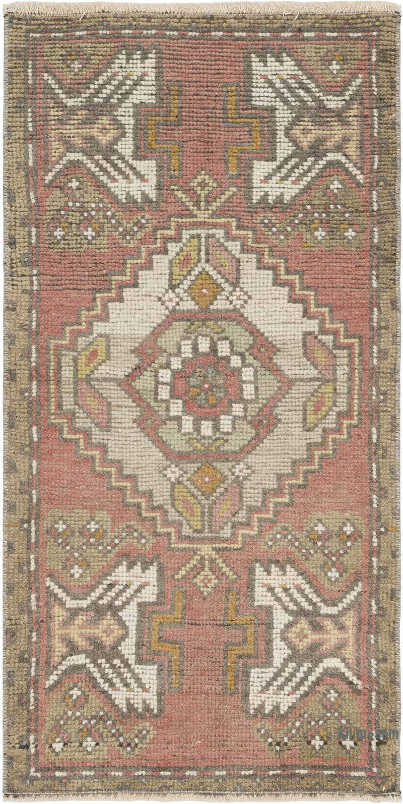El Dokuma Vintage Halı - 47 cm x 95 cm - K0083244