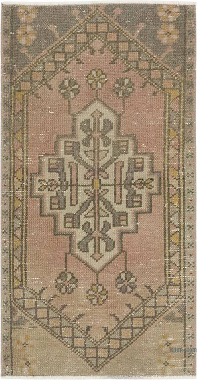 Vintage Turkish Hand-Knotted Rug - 1' 7" x 3'  (19" x 36")