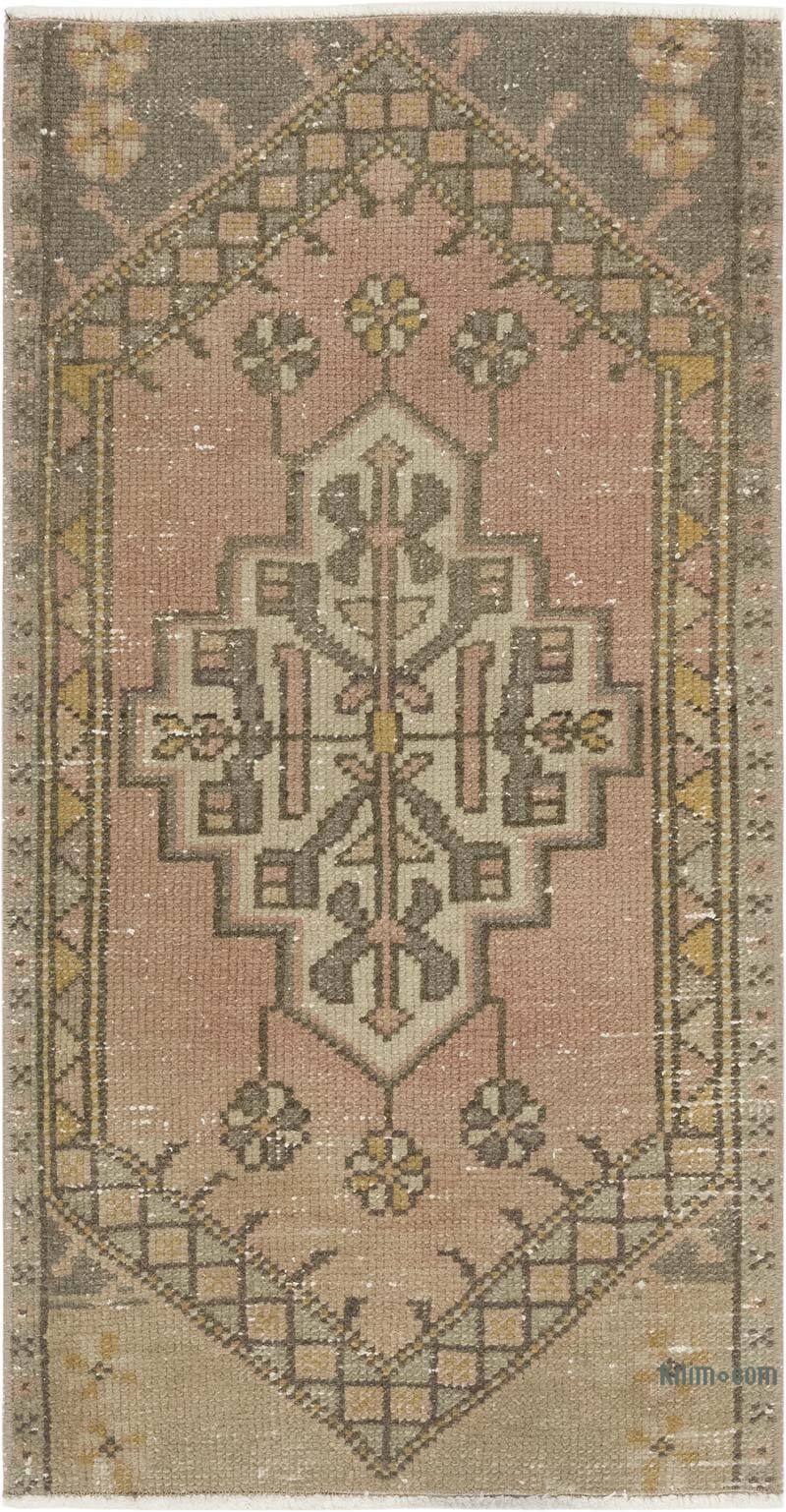 Vintage Turkish Hand-Knotted Rug - 1' 7" x 3'  (19" x 36") - K0083245