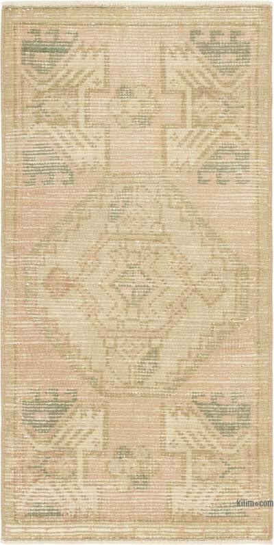 Vintage Turkish Hand-Knotted Rug - 1' 6" x 3' 1" (18" x 37")