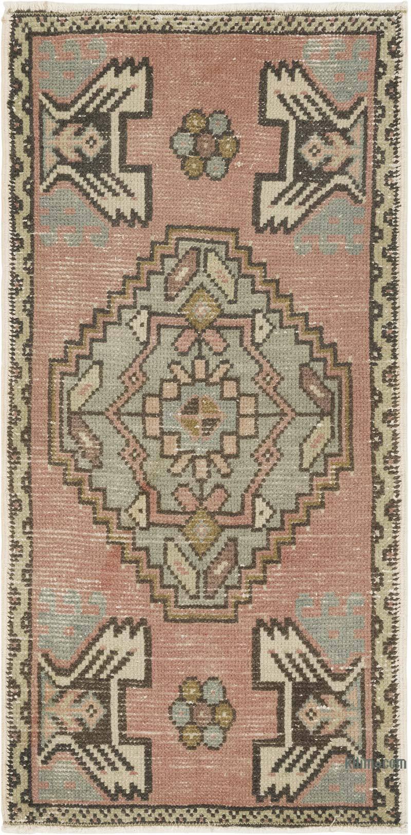 Alfombra Vintage Turca Anudada a Mano - 50 cm x 102 cm - K0083248