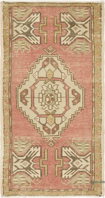 Vintage Turkish Hand-Knotted Rug - 1' 9" x 3' 3" (21" x 39")