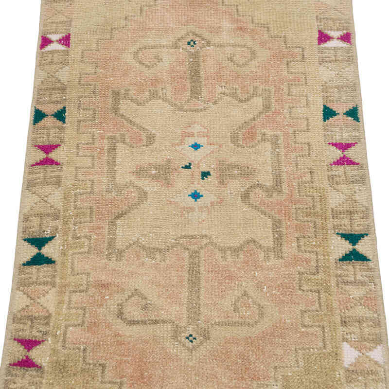 Alfombra Vintage Turca Anudada a Mano - 43 cm x 90 cm - K0083346