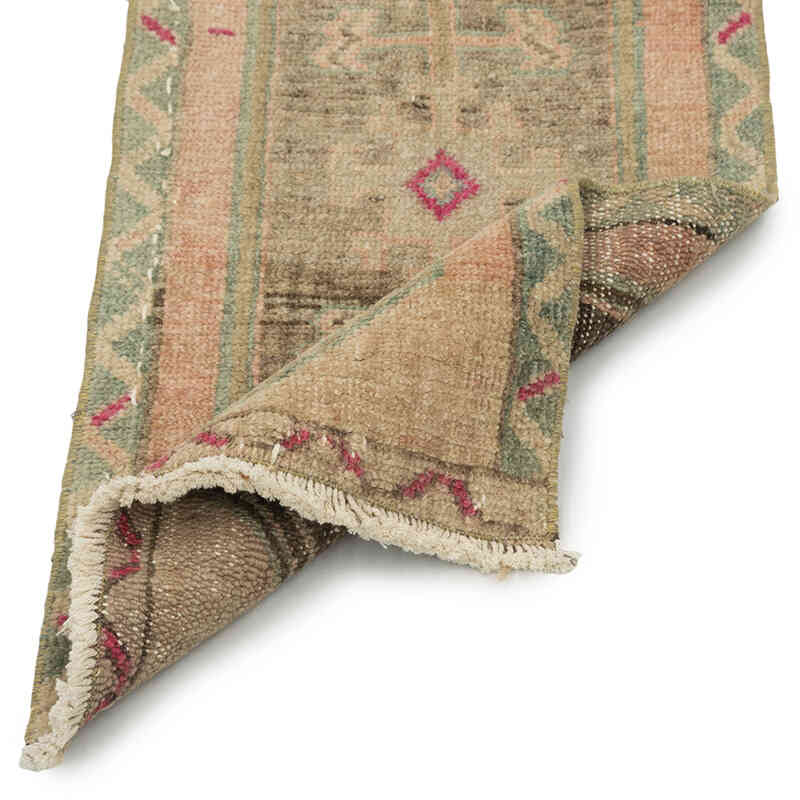 Alfombra Vintage Turca Anudada a Mano - 45 cm x 93 cm - K0083347