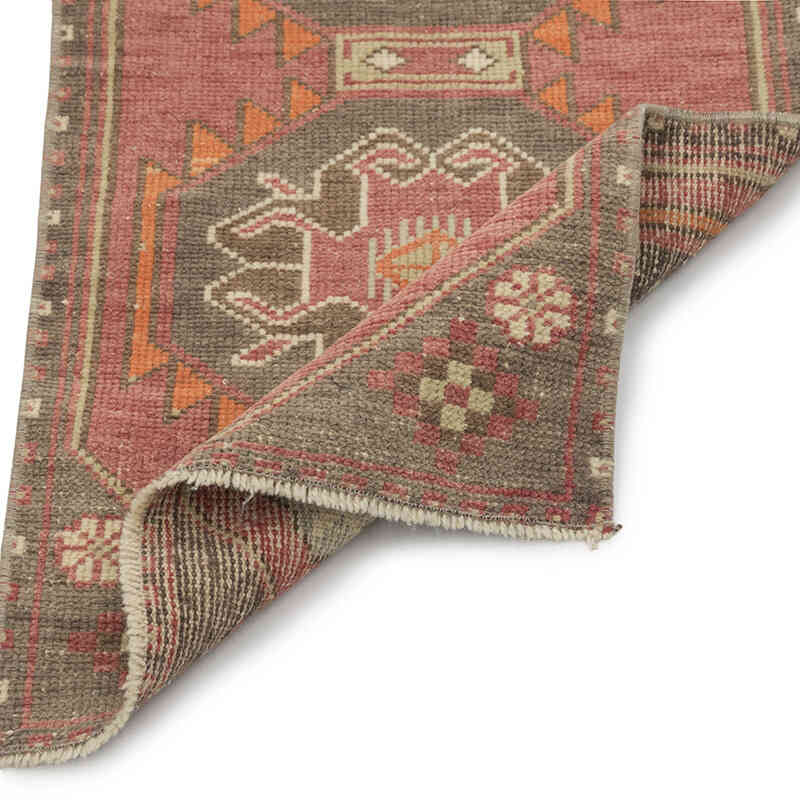 El Dokuma Vintage Halı - 46 cm x 95 cm - K0083349
