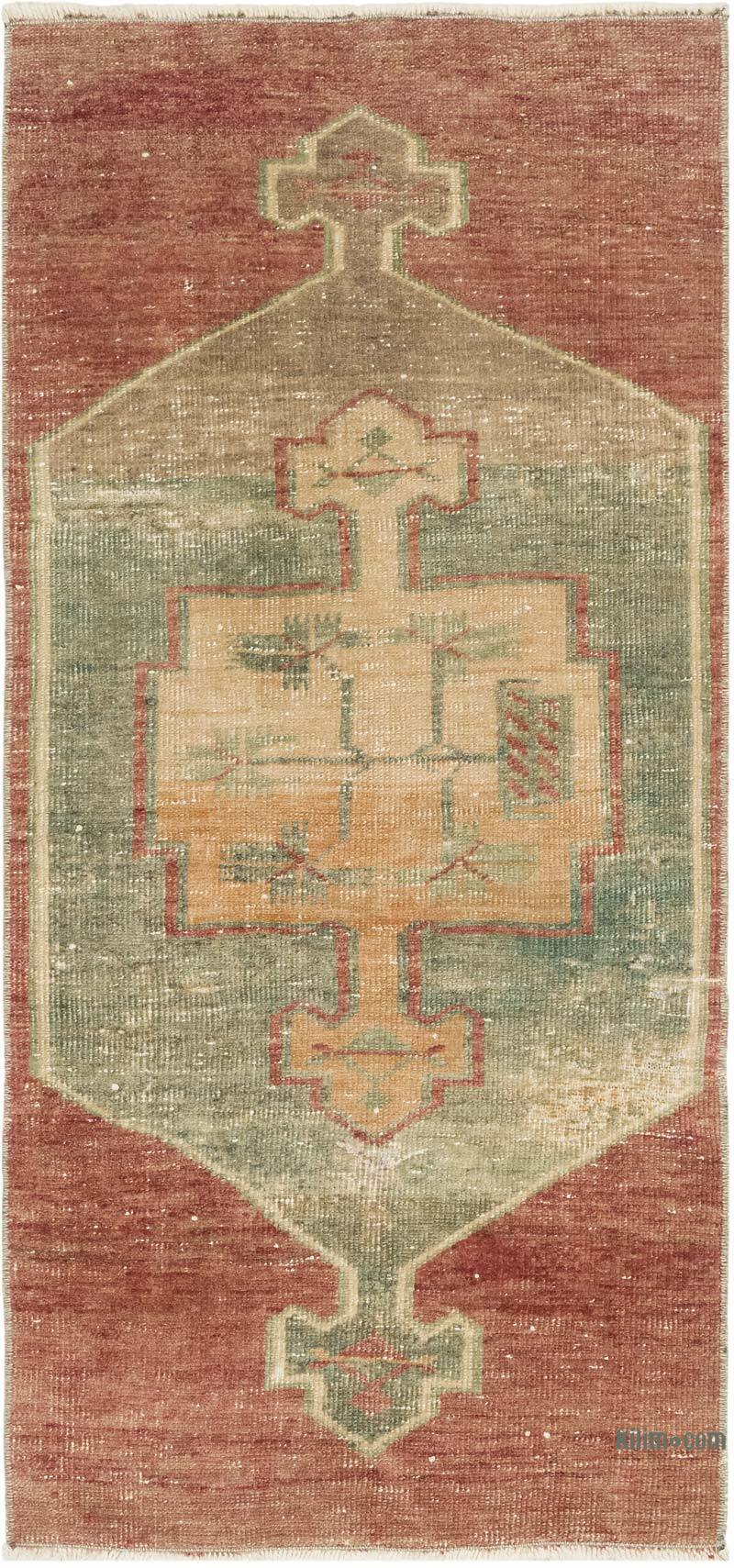 Vintage Turkish Hand-Knotted Rug - 1' 8" x 3' 8" (20" x 44") - K0083350