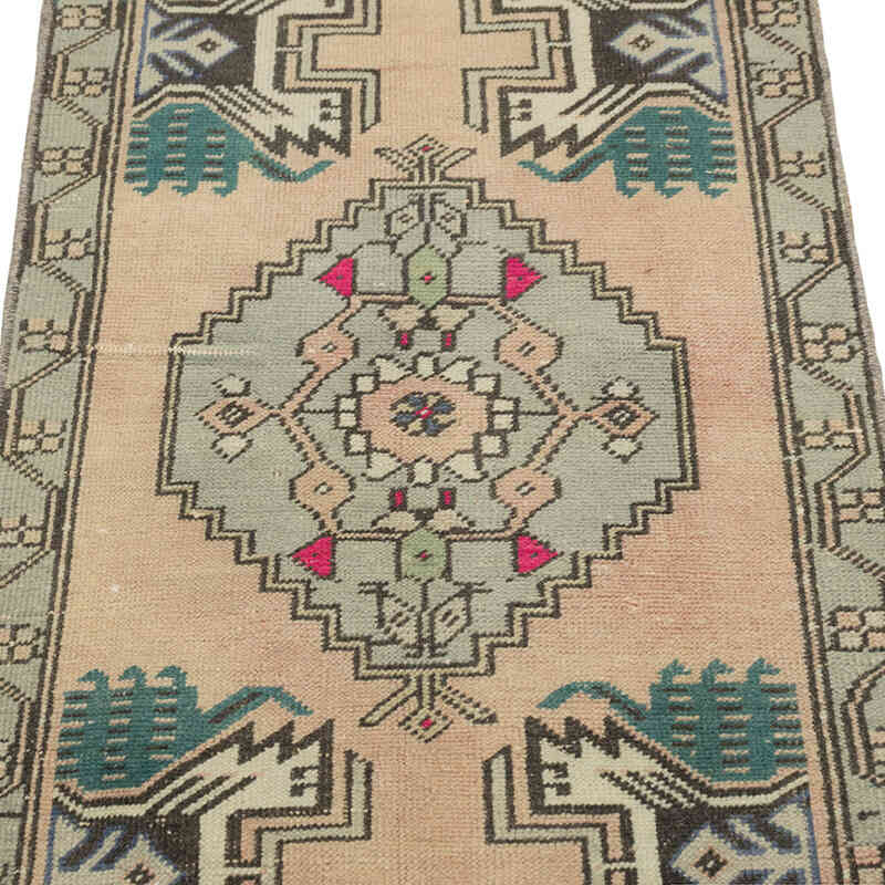 El Dokuma Vintage Halı - 50 cm x 113 cm - K0083351