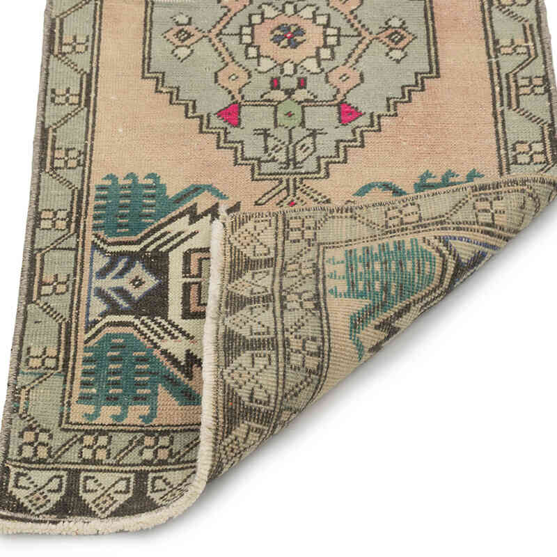 El Dokuma Vintage Halı - 50 cm x 113 cm - K0083351