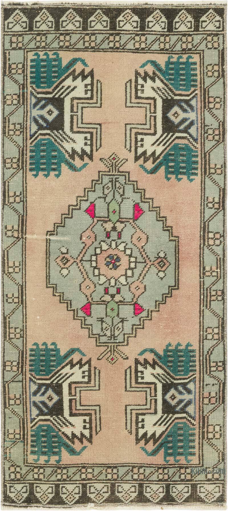 El Dokuma Vintage Halı - 50 cm x 113 cm - K0083351