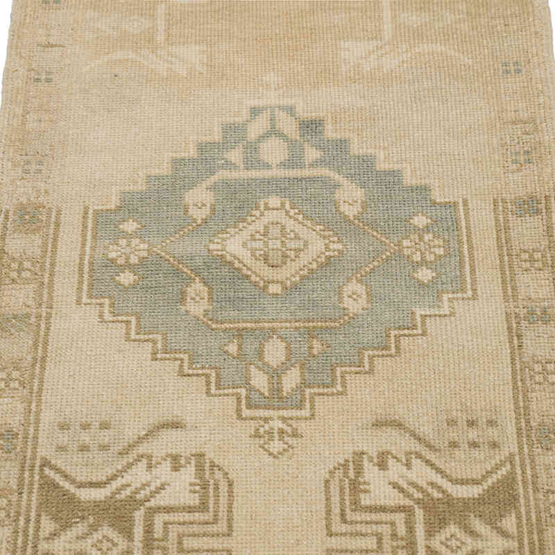 El Dokuma Vintage Halı - 48 cm x 94 cm - K0083352
