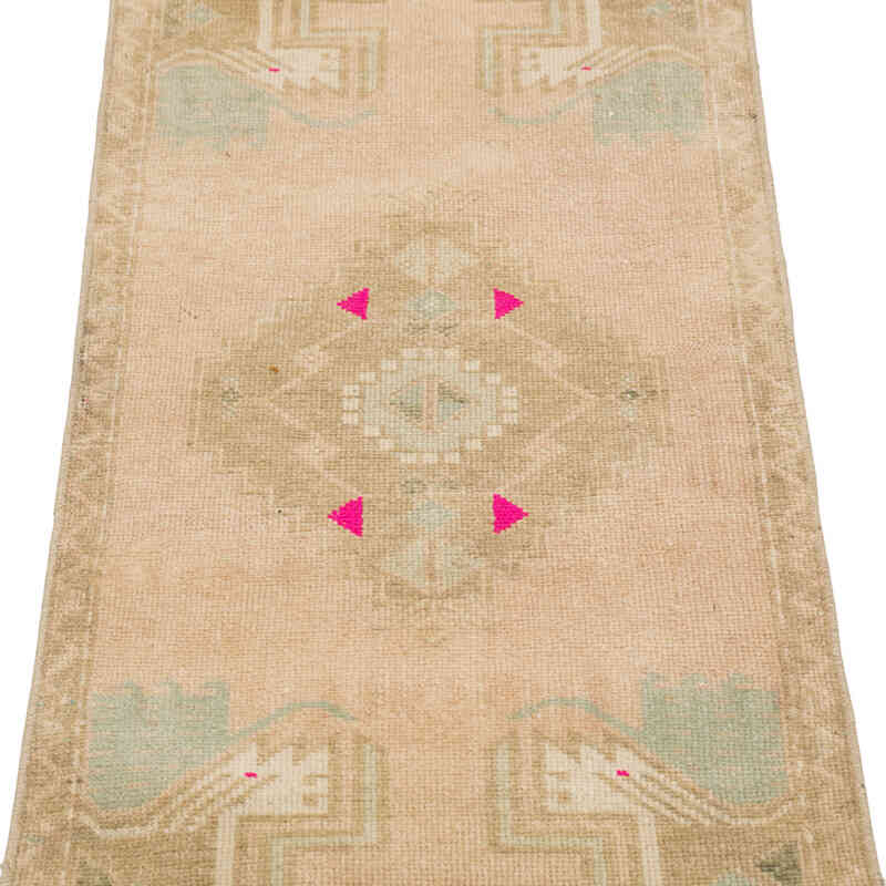 El Dokuma Vintage Halı - 44 cm x 114 cm - K0083353