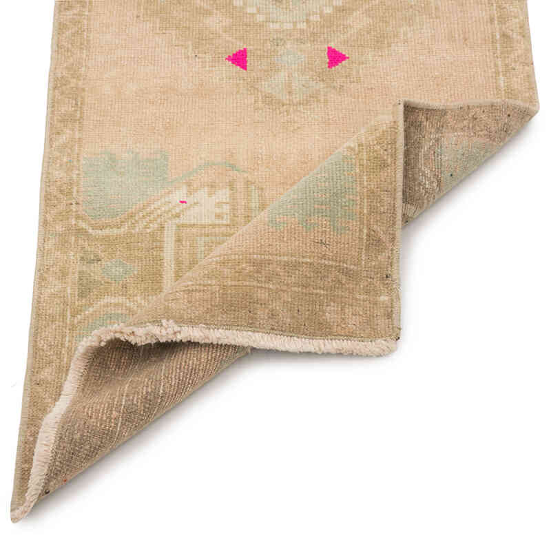 El Dokuma Vintage Halı - 44 cm x 114 cm - K0083353