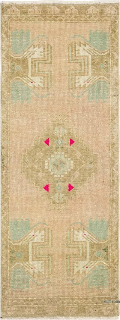 El Dokuma Vintage Halı - 44 cm x 114 cm