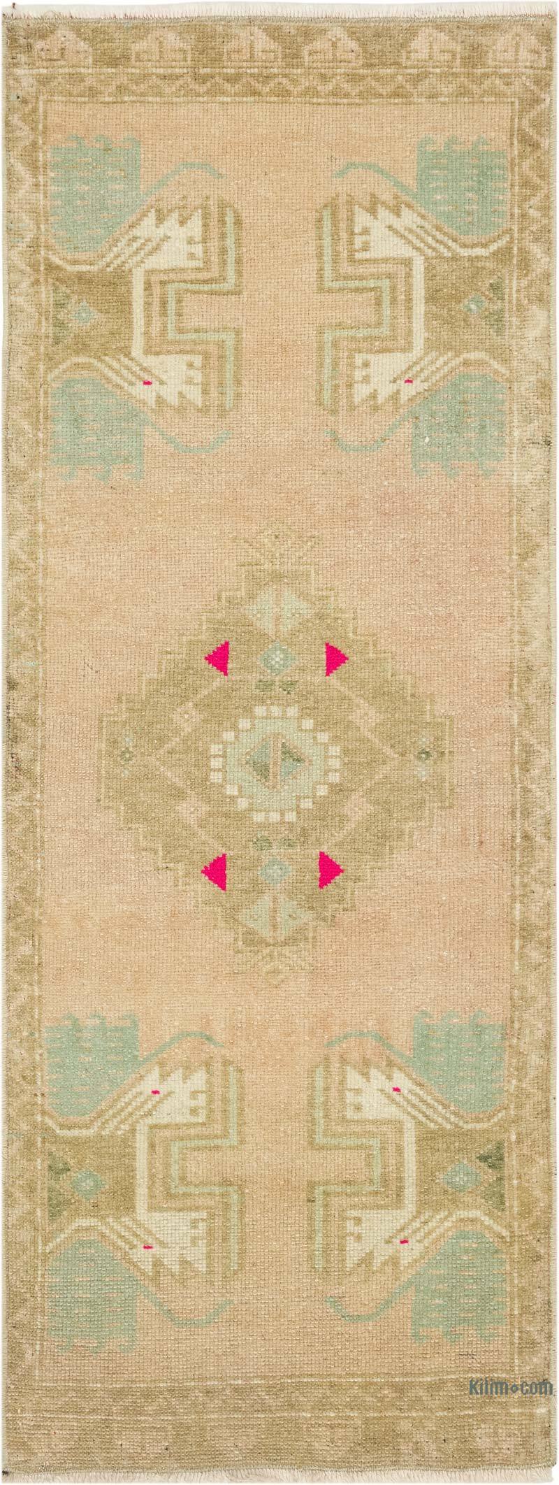 El Dokuma Vintage Halı - 44 cm x 114 cm - K0083353