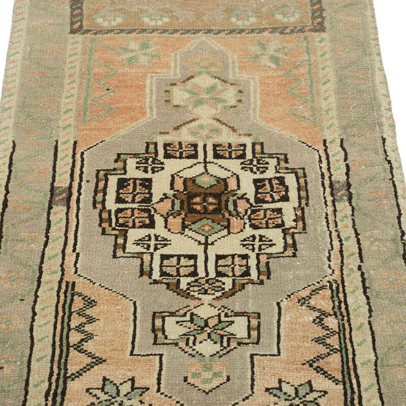 El Dokuma Vintage Halı - 54 cm x 87 cm - K0083354