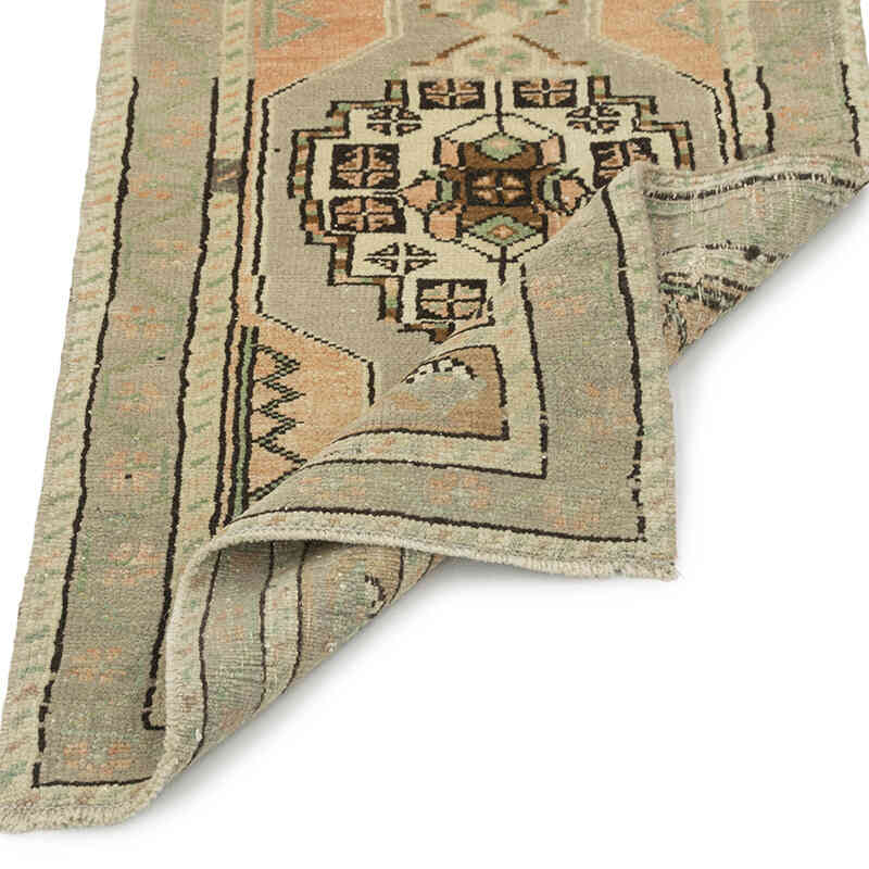 El Dokuma Vintage Halı - 54 cm x 87 cm - K0083354
