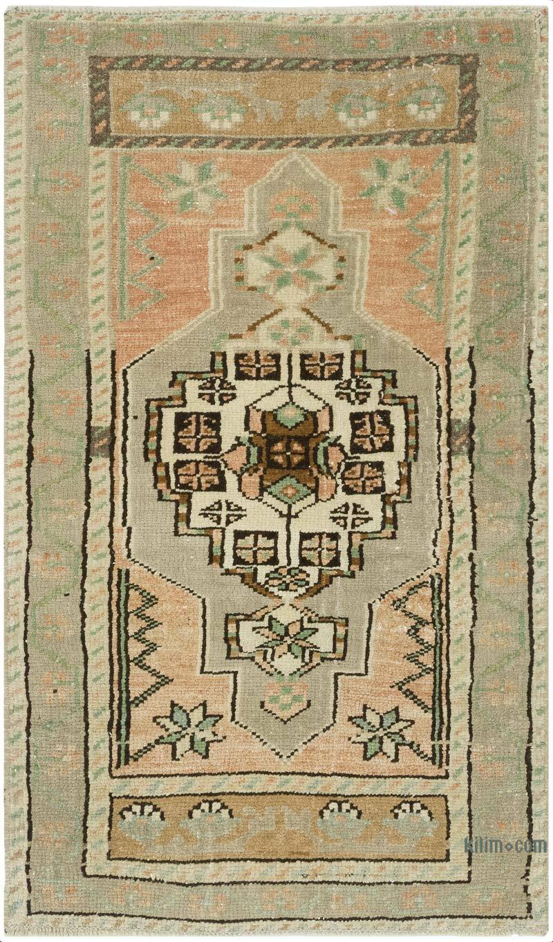 El Dokuma Vintage Halı - 54 cm x 87 cm - K0083354