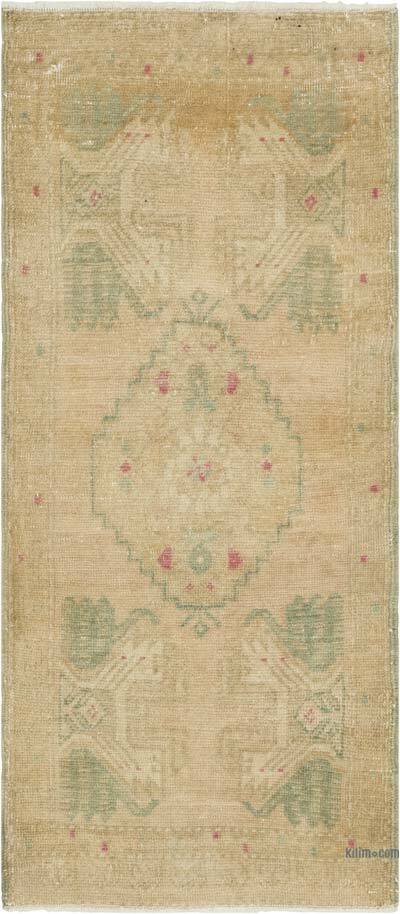 El Dokuma Vintage Halı - 51 cm x 115 cm