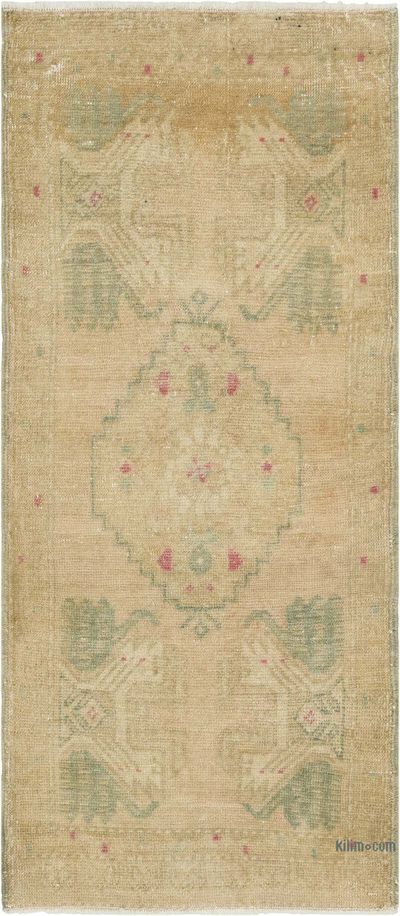 Alfombra Vintage Turca Anudada a Mano - 51 cm x 115 cm - K0083357