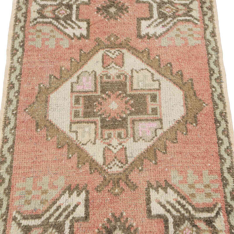 El Dokuma Vintage Halı - 48 cm x 90 cm - K0083361