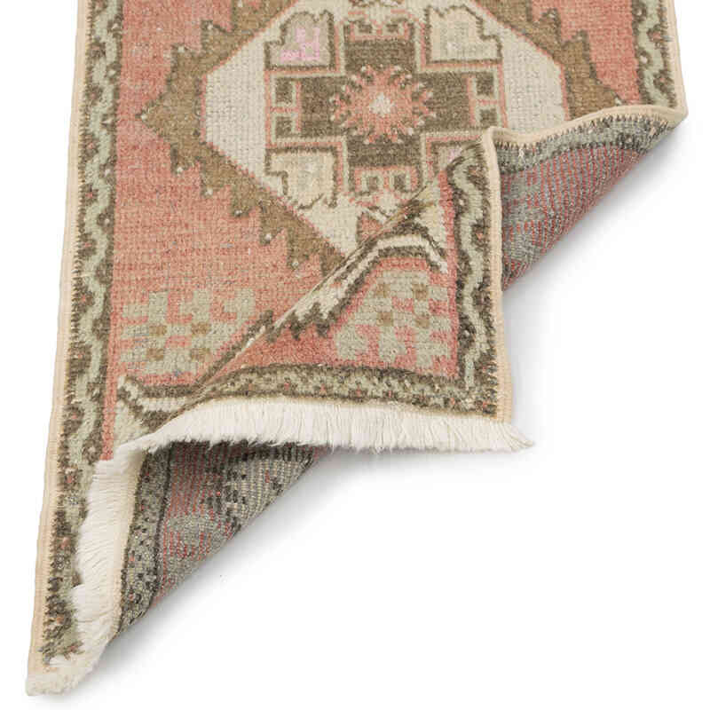 El Dokuma Vintage Halı - 48 cm x 90 cm - K0083361