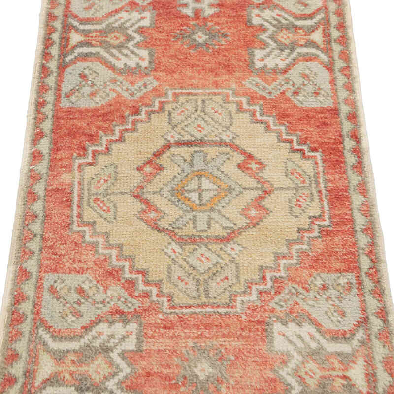 El Dokuma Vintage Halı - 51 cm x 94 cm - K0083364