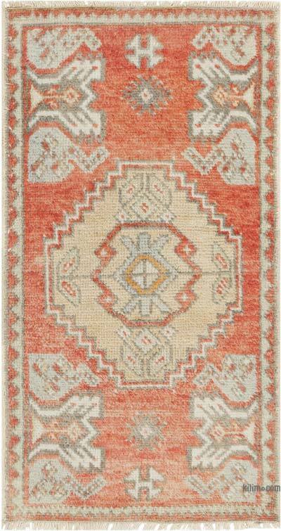 Vintage Turkish Hand-Knotted Rug - 1' 8" x 3' 1" (20" x 37")