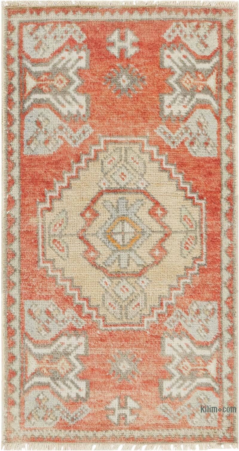 El Dokuma Vintage Halı - 51 cm x 94 cm - K0083364