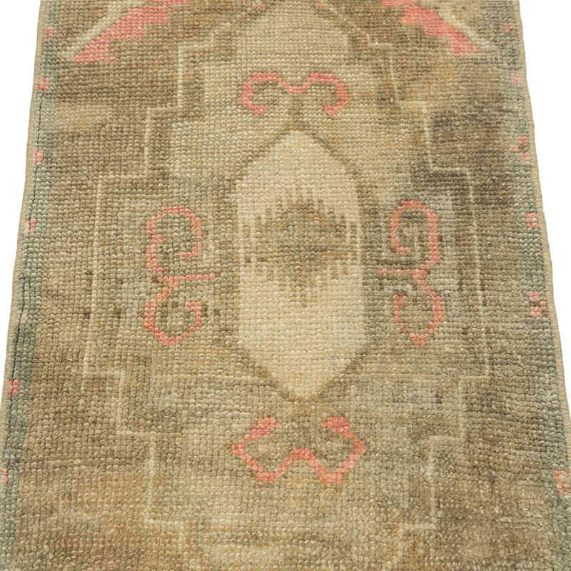 El Dokuma Vintage Halı - 43 cm x 88 cm - K0083365