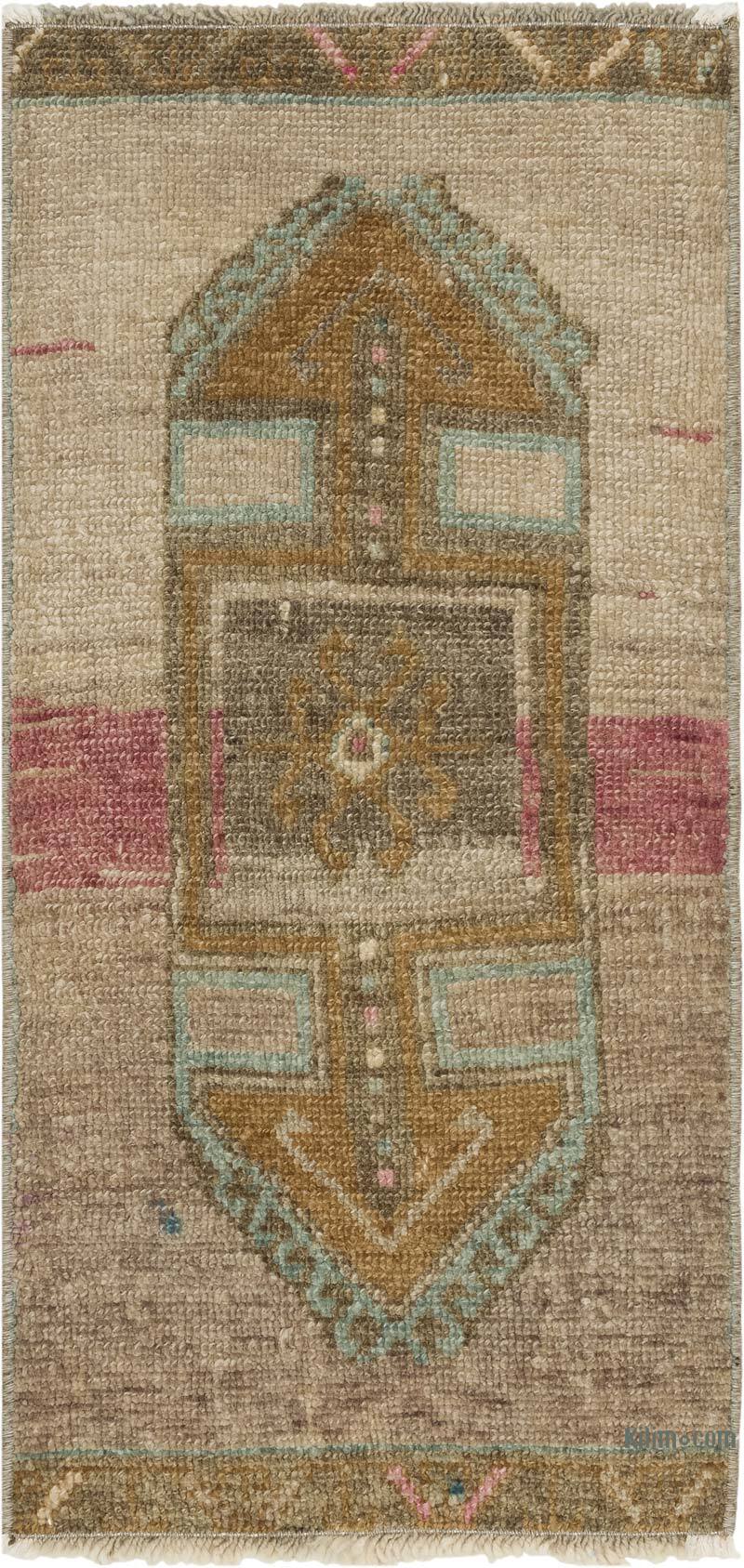 Vintage Turkish Hand-Knotted Rug - 1' 6" x 3' 1" (18" x 37") - K0083366