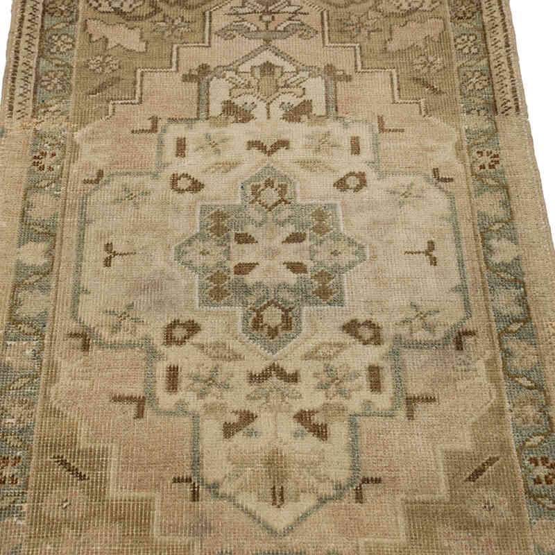 Alfombra Vintage Turca Anudada a Mano - 56 cm x 102 cm - K0083367