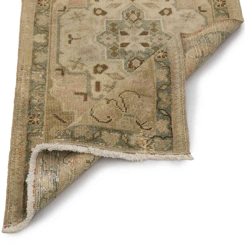 Alfombra Vintage Turca Anudada a Mano - 56 cm x 102 cm - K0083367