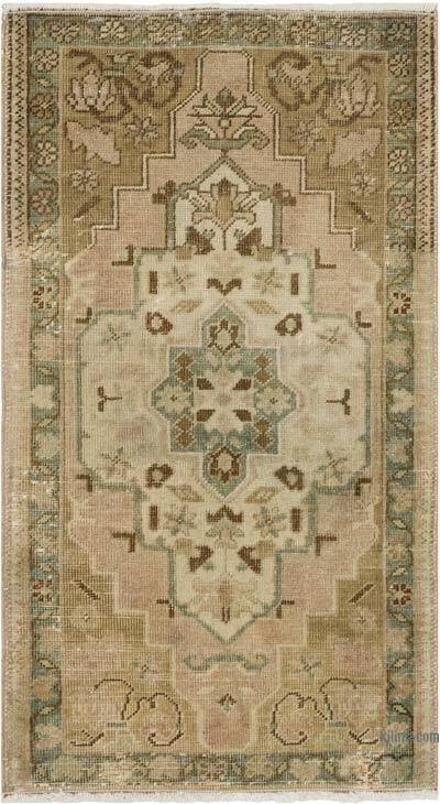 Vintage Turkish Hand-Knotted Rug - 1' 10" x 3' 4" (22" x 40")