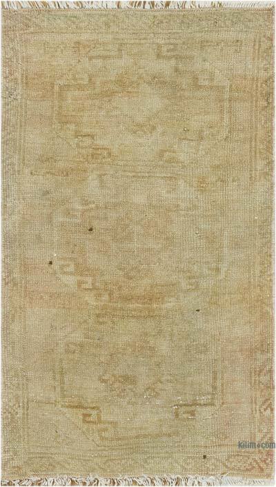 Vintage Turkish Hand-Knotted Rug - 1' 10" x 3' 1" (22" x 37")