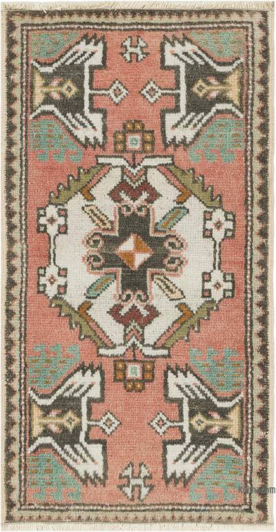 El Dokuma Vintage Halı - 49 cm x 92 cm
