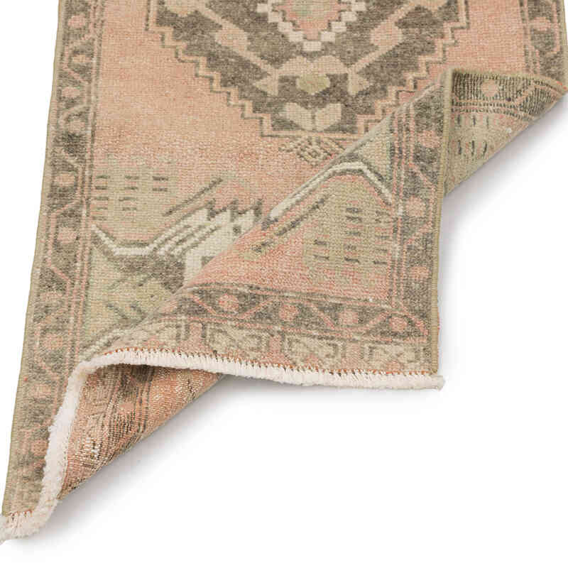 Alfombra Vintage Turca Anudada a Mano - 44 cm x 104 cm - K0083373
