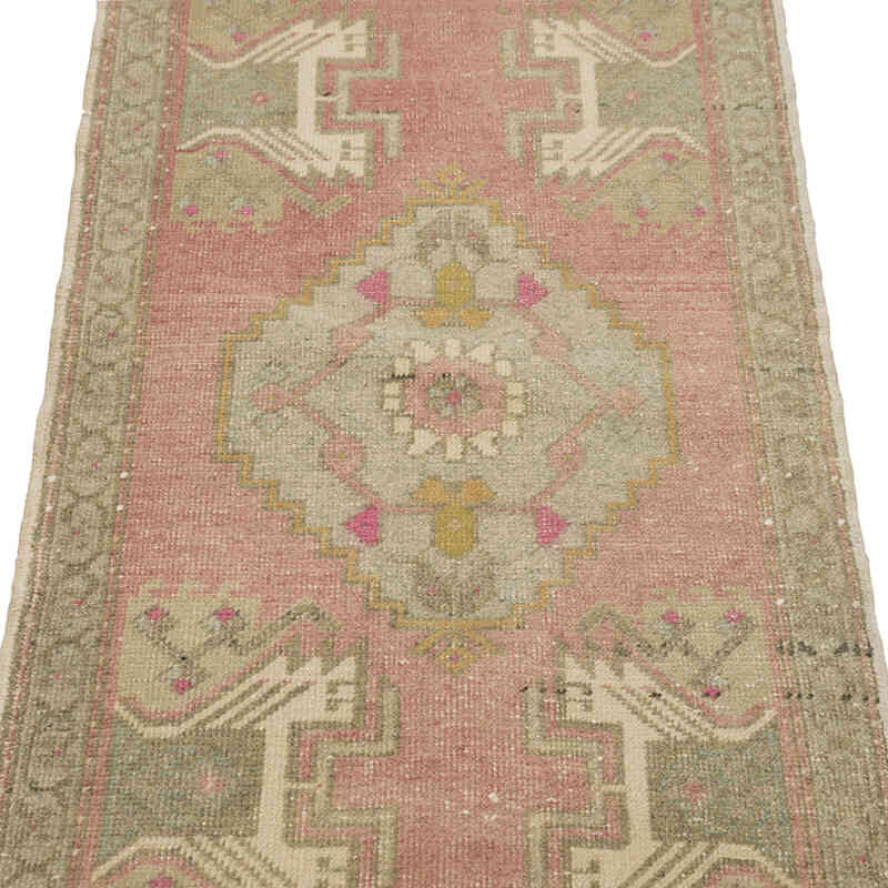 El Dokuma Vintage Halı - 52 cm x 106 cm - K0083375