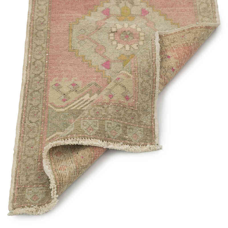 El Dokuma Vintage Halı - 52 cm x 106 cm - K0083375