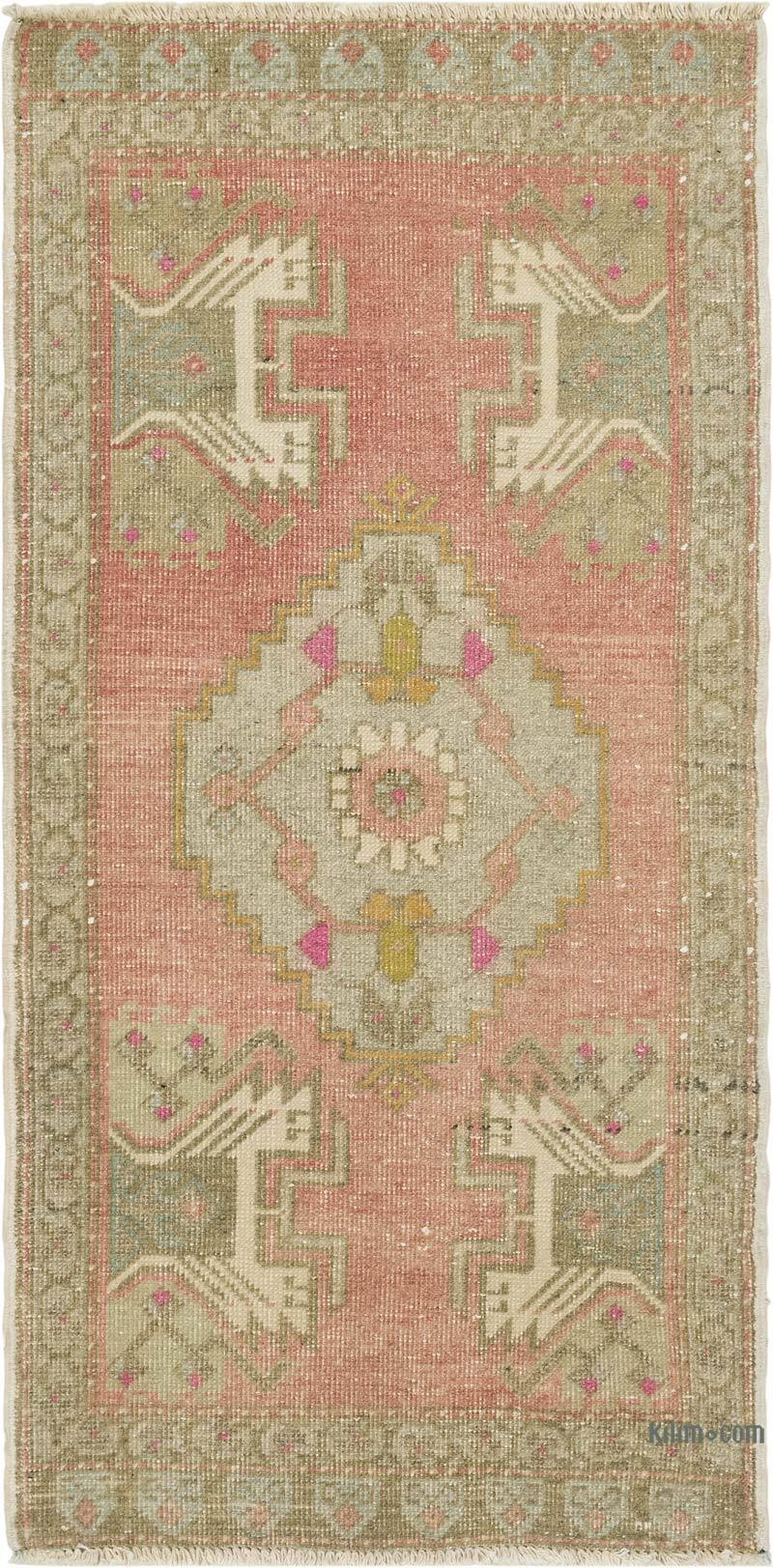 El Dokuma Vintage Halı - 52 cm x 106 cm - K0083375