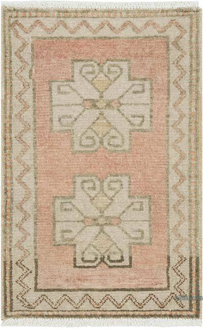 Vintage Turkish Hand-Knotted Rug - 1' 7" x 2' 4" (19" x 28")