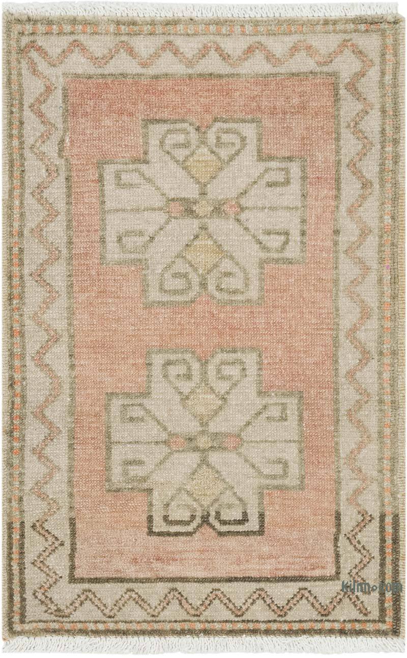 Vintage Turkish Hand-Knotted Rug - 1' 7" x 2' 4" (19" x 28") - K0083376