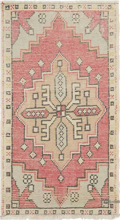 El Dokuma Vintage Halı - 52 cm x 93 cm