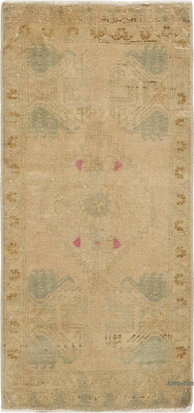 Vintage Turkish Hand-Knotted Rug - 1' 6" x 3' 3" (18" x 39")