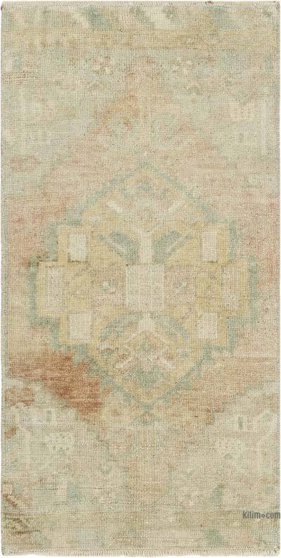 Vintage Turkish Hand-Knotted Rug - 1' 7" x 3' 1" (19" x 37")