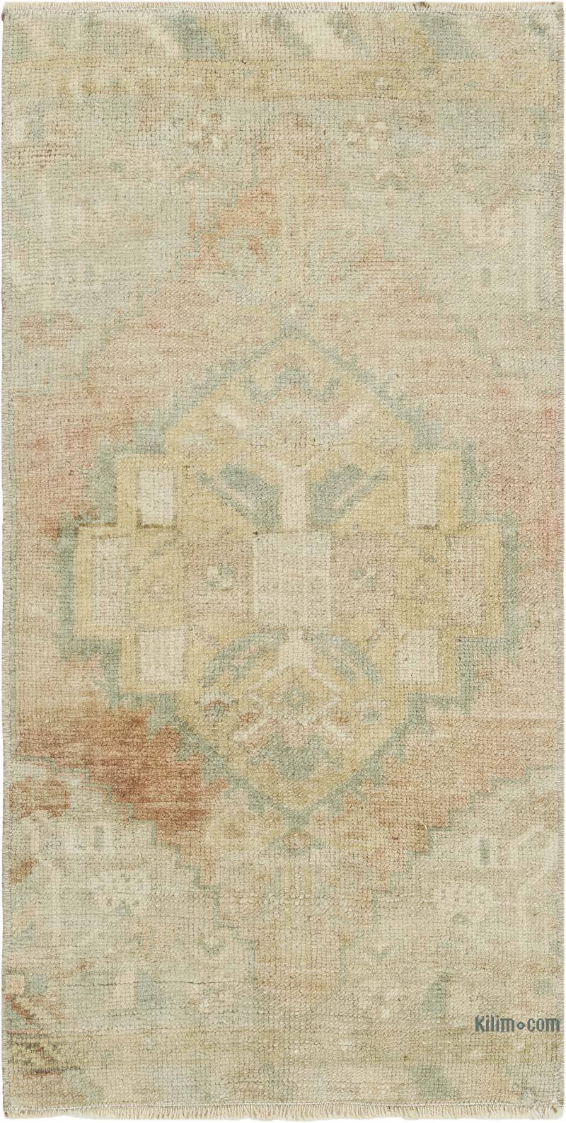 Vintage Turkish Hand-Knotted Rug - 1' 7" x 3' 1" (19" x 37") - K0083380