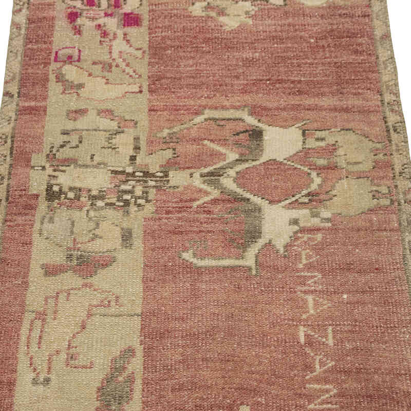 El Dokuma Vintage Halı - 53 cm x 95 cm - K0083381