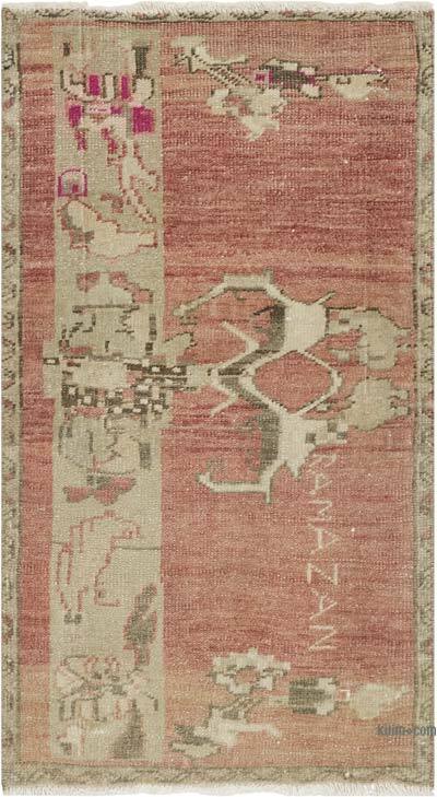 Vintage Turkish Hand-Knotted Rug - 1' 9" x 3' 1" (21" x 37")