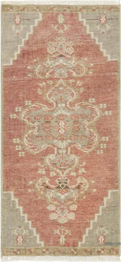 El Dokuma Vintage Halı - 38 cm x 84 cm
