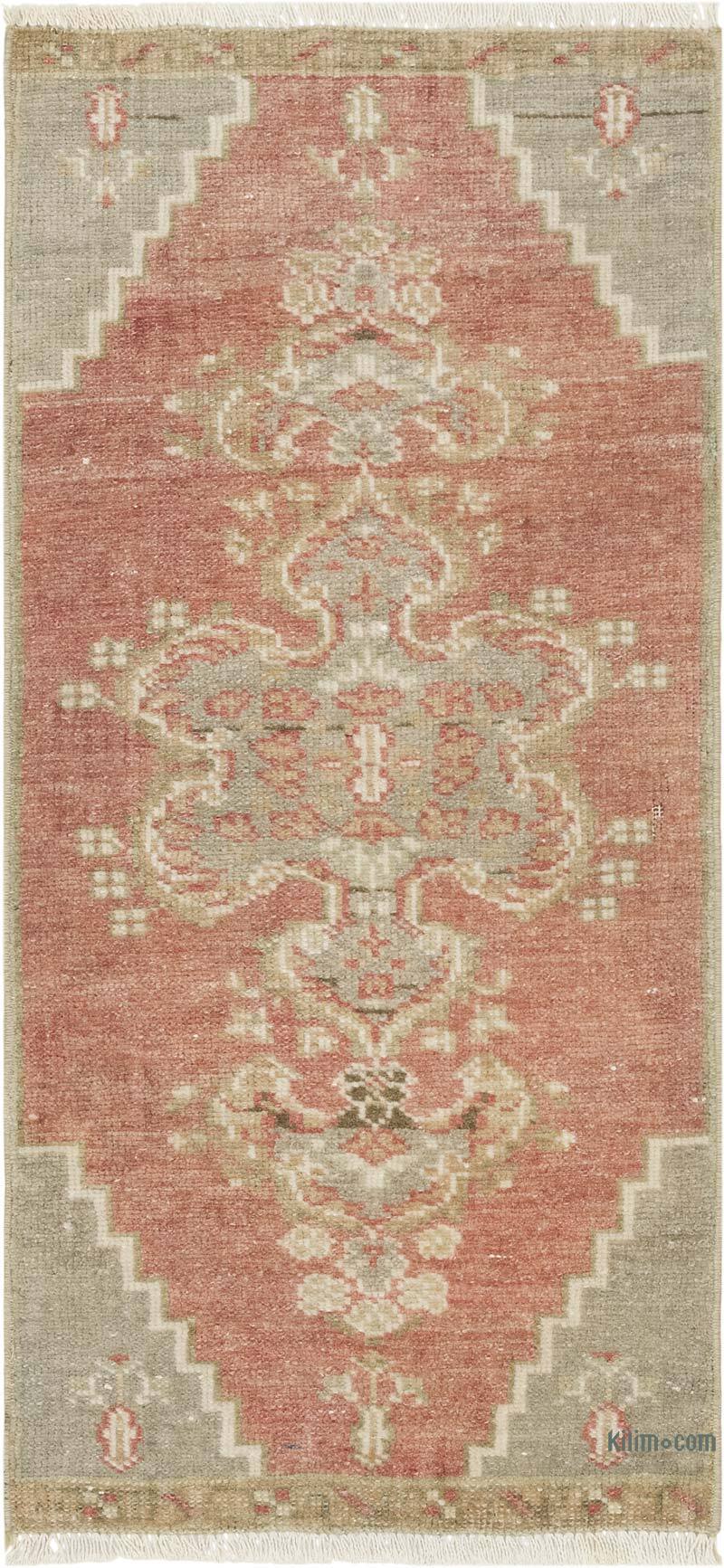Vintage Turkish Hand-Knotted Rug - 1' 3" x 2' 9" (15" x 33") - K0083382
