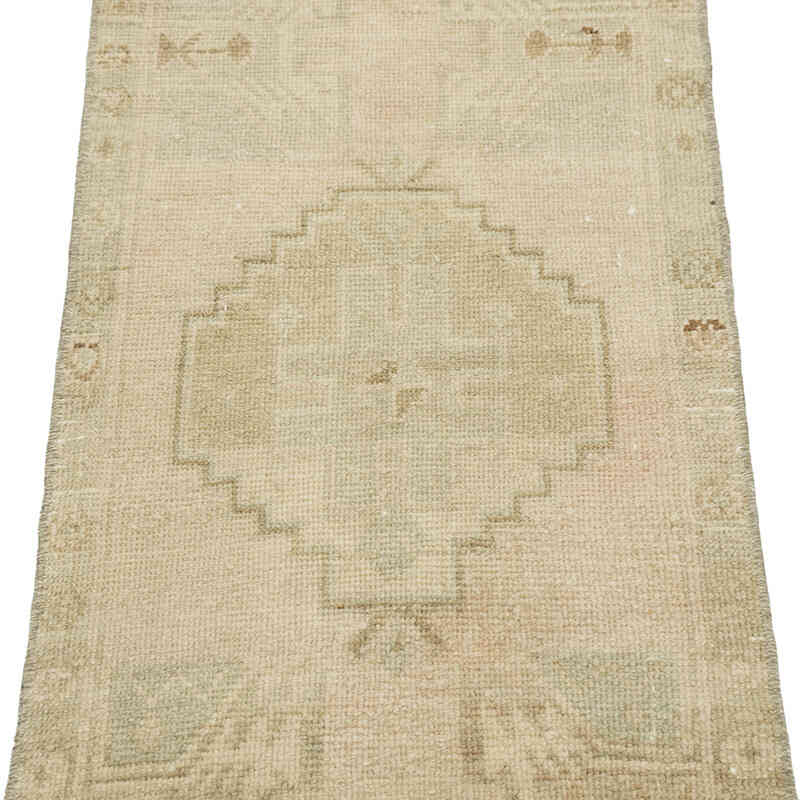 El Dokuma Vintage Halı - 43 cm x 100 cm - K0083383